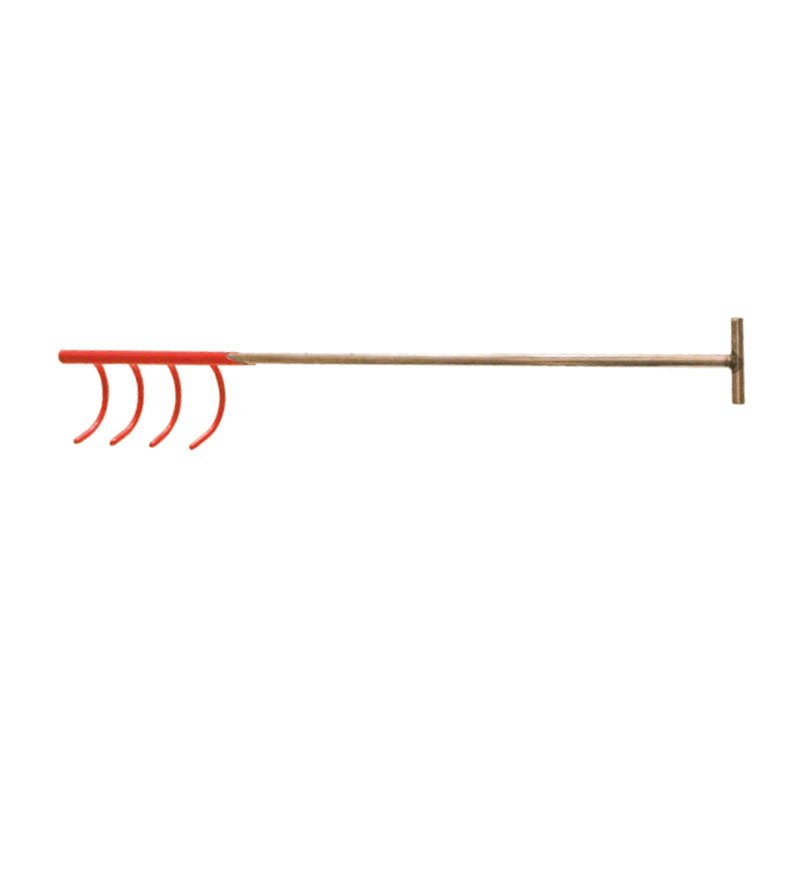 Reference curved-prong pig catching rake configuration
